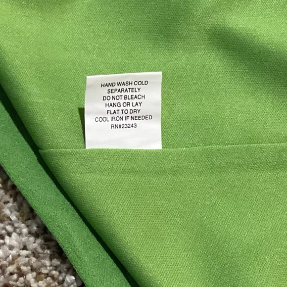 New York & Company Dress Women’s Size L Green Tie-Waist Long sleeve Fall Office - Picture 7 of 8